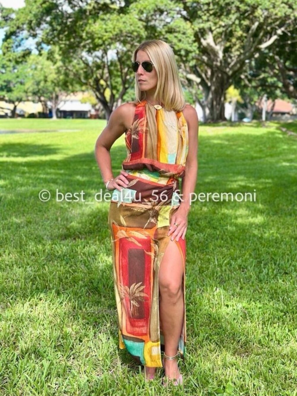 ZARA WOMEN TROPICAL PRINTMIDI DRESS MULTICOLORED/8109/360 SZ( XS,S,M,)